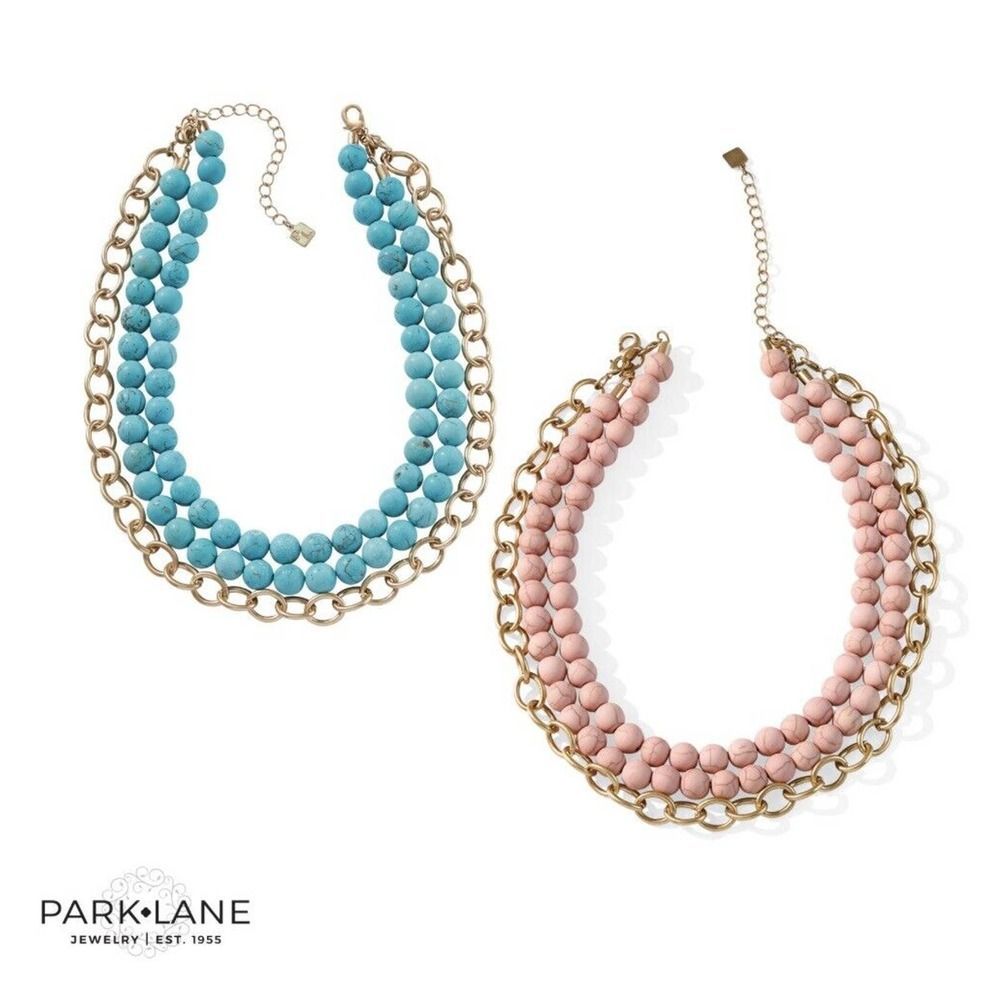 Park Lane Turquoise Beaded “Charm” Necklace, NWT! MSRP $156